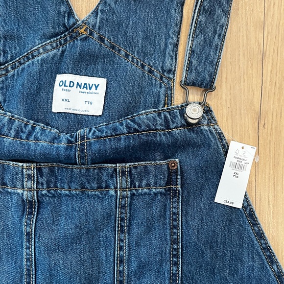 XXL Old Navy Dark Blue Denim Short Overalls - Picture 3 of 3